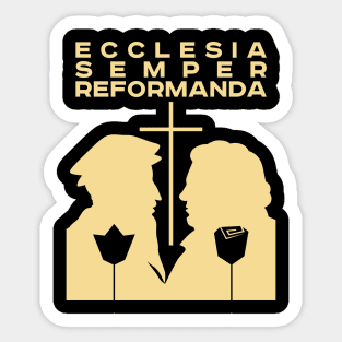 Christian illustration. The church must always be reformed Sticker